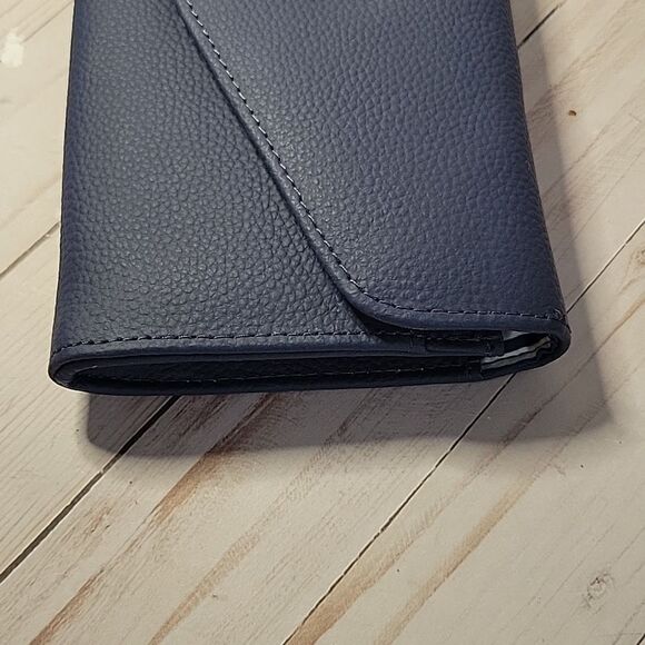 Joy Mangano Convertible Crossbody Wallet Crossbody w/RFID Blue NEW - Picture 4 of 8